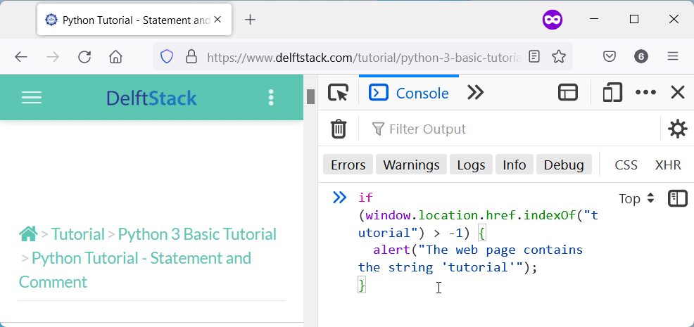 Check If Url Is Javascript